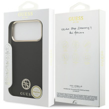 „Guess“ grūdėto Strass logotipo „MagSafe“ dėklas, skirtas „iPhone 17 Pro Max“ – juodas