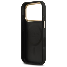 Guess Peony Hot Stamp MagSafe Case for iPhone 17 Pro - Black