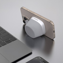 „Dudao Y20“ belaidė kolonėlė su magnetiniu laikikliu „Bluetooth 5.3“ – sidabrinė