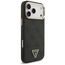 „Guess 4G“ trikampio logotipo „MagSafe“ dėklas, skirtas „iPhone 17 Pro Max“ – juodas ir auksinis