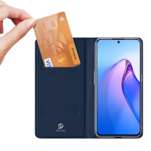 Dux Ducis Skin Pro dėklas, skirtas Oppo Reno 8 Pro atverčiamas dangtelis kortelės piniginės stovas mėlynas Dux Ducis Skin Pro dėklas, skirtas Oppo Reno 8 Pro atverčiamas dangtelis kortelės piniginės stovas mėlynas