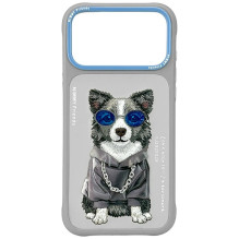 „Nimmy Glasses Cool Nag“ dėklas, skirtas „iPhone 17 Pro Max“ – pilkas „Nimmy Glasses Cool Nag“ dėklas, skirtas „iPhone 17 Pro Max“ – pilkas