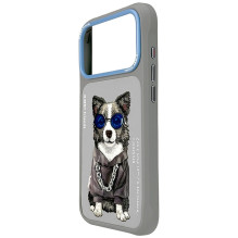 „Nimmy Glasses Cool Nag“ dėklas, skirtas „iPhone 17 Pro Max“ – pilkas „Nimmy Glasses Cool Nag“ dėklas, skirtas „iPhone 17 Pro Max“ – pilkas