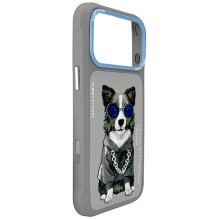 „Nimmy Glasses Cool Nag“ dėklas, skirtas „iPhone 17 Pro Max“ – pilkas „Nimmy Glasses Cool Nag“ dėklas, skirtas „iPhone 17 Pro Max“ – pilkas