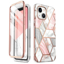 Supcase Cosmo iPhone 14 Plus dėklas – rožinis marmuras