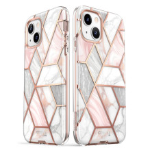 Supcase Cosmo iPhone 14 Plus dėklas – rožinis marmuras