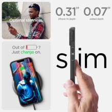 Spigen Liquid Air Dėklas, skirtas iPhone 14 Plus – matinė juoda