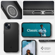 Spigen Mag Armor iPhone 14 Plus dėklas – matinės juodos spalvos