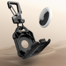 „Tech-Protect Kevlar Pro“ dėklas, skirtas „Apple AirTag 1 / 2“ – juodas