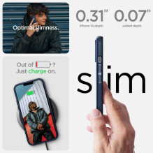 Spigen Mag Armor iPhone 14 Plus dėklas – mėlynas
