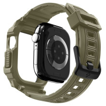 „Spigen Rugged Armor Pro“ dirželis, skirtas „Apple Watch 46mm“ – žalias