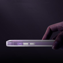 Kingxbar PQY Geek serijos magnetinis dėklas iPhone 14 Plus MagSafe sidabrinis