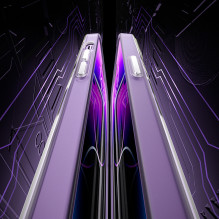 Kingxbar PQY Geek serijos magnetinis dėklas iPhone 14 Plus MagSafe sidabrinis