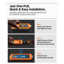 „Spigen Glas.tR AlignMaster Slim“ 3 grūdinto stiklo paketas, skirtas „iPhone 17“