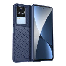 „Thunder“ dėklas, skirtas Xiaomi Poco F4 5G, mėlynas silikoninis šarvų dėklas