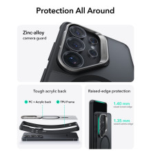 ESR klasikinis hibridinis „MagSafe“ dėklas su atramėle, skirtas „Samsung Galaxy S26 Ultra“ – juodas