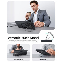 ESR klasikinis hibridinis „MagSafe“ dėklas su atramėle, skirtas „Samsung Galaxy S26 Ultra“ – juodas