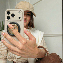 Tech-Protect MMR700 Lamano MagSafe Magnetic Phone Holder - Black and Gold