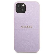 Guess GUHCP13SPSASBPU iPhone 13 mini 5,4 'violetinė / violetinė Saffiano Hot Stamp Metal logotipas Guess GUHCP13SPSASBPU iPhone 13 mini 5,4 'violetinė / violetinė Saffiano Hot Stamp Metal logotipas