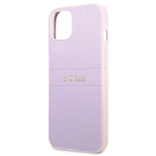 Guess GUHCP13SPSASBPU iPhone 13 mini 5,4 'violetinė / violetinė Saffiano Hot Stamp Metal logotipas Guess GUHCP13SPSASBPU iPhone 13 mini 5,4 'violetinė / violetinė Saffiano Hot Stamp Metal logotipas