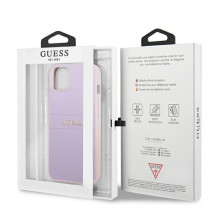 Guess GUHCP13SPSASBPU iPhone 13 mini 5,4 'violetinė / violetinė Saffiano Hot Stamp Metal logotipas Guess GUHCP13SPSASBPU iPhone 13 mini 5,4 'violetinė / violetinė Saffiano Hot Stamp Metal logotipas