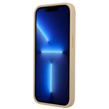 Guess GUHCP13SPSATLE iPhone 13 mini 5,4 'smėlio spalvos / smėlio spalvos kietas SaffianoTriangle logotipas