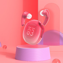 Acefast T9 Bluetooth 5.3 į ausis įdedamos belaidės ausinės – raudonos spalvos