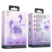 Acefast T9 Bluetooth 5.3 į ausis įdedamos belaidės ausinės – violetinės spalvos