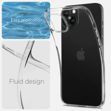 „Spigen“ skystųjų kristalų „iPhone 15 Plus“ dėklas – skaidrus „Spigen“ skystųjų kristalų „iPhone 15 Plus“ dėklas – skaidrus