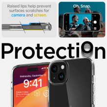 „Spigen“ skystųjų kristalų „iPhone 15 Plus“ dėklas – skaidrus „Spigen“ skystųjų kristalų „iPhone 15 Plus“ dėklas – skaidrus