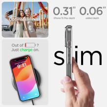 „Spigen“ skystųjų kristalų „iPhone 15 Plus“ dėklas – skaidrus „Spigen“ skystųjų kristalų „iPhone 15 Plus“ dėklas – skaidrus