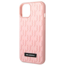 Karl Lagerfeld 3D Monogram Case for iPhone 14 Plus - Pink