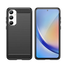 Anglies dėklas Samsung Galaxy A35 - juodas Anglies dėklas Samsung Galaxy A35 - juodas