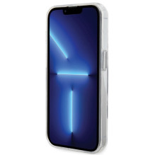 Karl Lagerfeld žiedinis stovas KarlChoupette MagSafe dėklas, skirtas iPhone 13 Pro Max - baltas