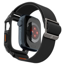Spigen Lite Fit Pro dėklas su apyranke Apple Watch 4/5/6/7/8/9/SE (44/45 mm) - matinė juoda