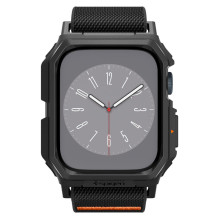 Spigen Lite Fit Pro dėklas su apyranke Apple Watch 4/5/6/7/8/9/SE (44/45 mm) - matinė juoda