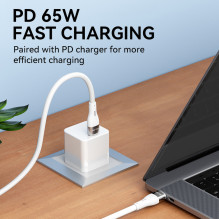 Wozinsky WSTCC1 USB-C / USB-C PD 65W cable 1 m long - white