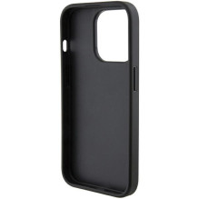 Ferrari Grip Stand Metal Logo case for iPhone 15 Pro Max - black