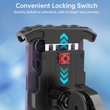 Choetech H067 reguliuojamas dviračio telefono laikiklis - pilkas