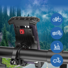Choetech H067 reguliuojamas dviračio telefono laikiklis - pilkas