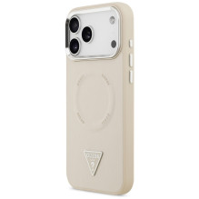 Guess Triangle Logo MagSafe Case for iPhone 17 Pro - Beige