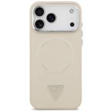 Guess Triangle Logo MagSafe Case for iPhone 17 Pro - Beige