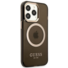 Guess Gold Outline Translucent MagSafe Case for iPhone 13 Pro / iPhone 13 - Black Guess Gold Outline Translucent MagSafe Case for iPhone 13 Pro / iPhone 13 - Black