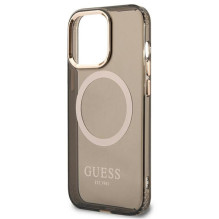 Guess Gold Outline permatomas MagSafe dėklas, skirtas iPhone 13 Pro / iPhone 13 – juodas Guess Gold Outline permatomas MagSafe dėklas, skirtas iPhone 13 Pro / iPhone 13 – juodas