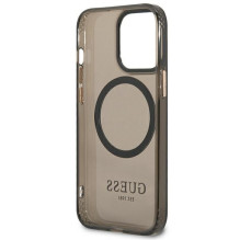 Guess Gold Outline Translucent MagSafe Case for iPhone 13 Pro / iPhone 13 - Black Guess Gold Outline Translucent MagSafe Case for iPhone 13 Pro / iPhone 13 - Black