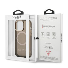 Guess Gold Outline Translucent MagSafe Case for iPhone 13 Pro / iPhone 13 - Black Guess Gold Outline Translucent MagSafe Case for iPhone 13 Pro / iPhone 13 - Black