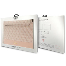 Guess 4G Stripe Metal Logo dėklas 14 colių nešiojamam kompiuteriui – rožinis