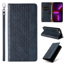 Magnetinio dirželio dėklas, skirtas Samsung Galaxy S23+ Flip Wallet Mini Lanyard Stand Blue
