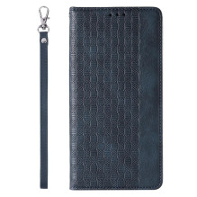 Magnetinio dirželio dėklas, skirtas Samsung Galaxy S23+ Flip Wallet Mini Lanyard Stand Blue