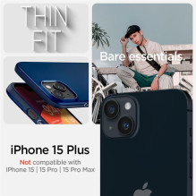 Spigen Thin Fit iPhone 15 Plus Case - Blue Spigen Thin Fit iPhone 15 Plus Case - Blue